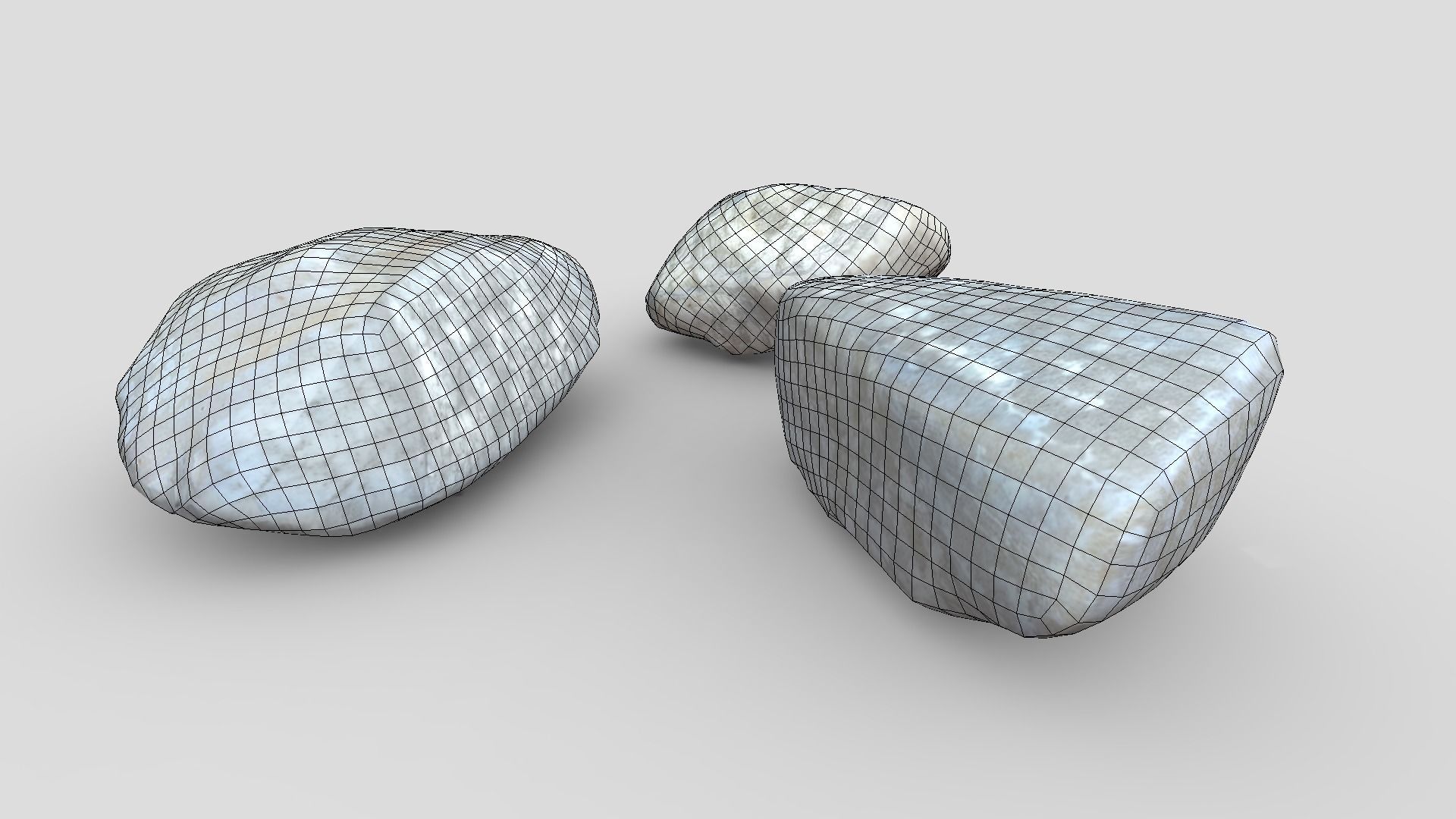 Stones Low-poly 3D model_10
