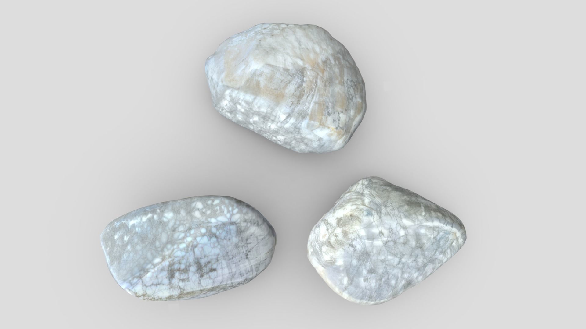 Stones Low-poly 3D model_3