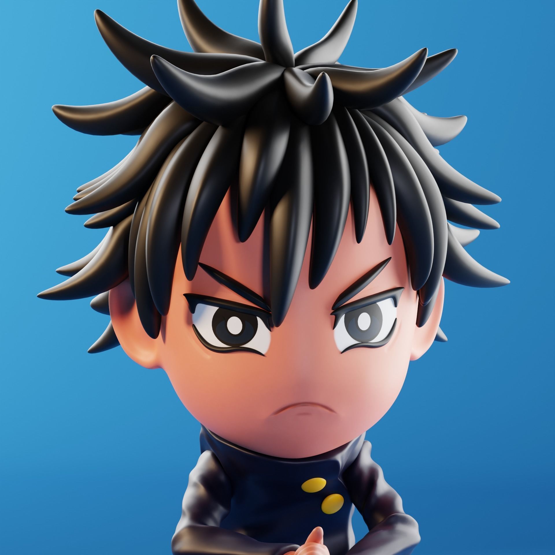 Megumi Fushiguro Chibi 3D print model_4