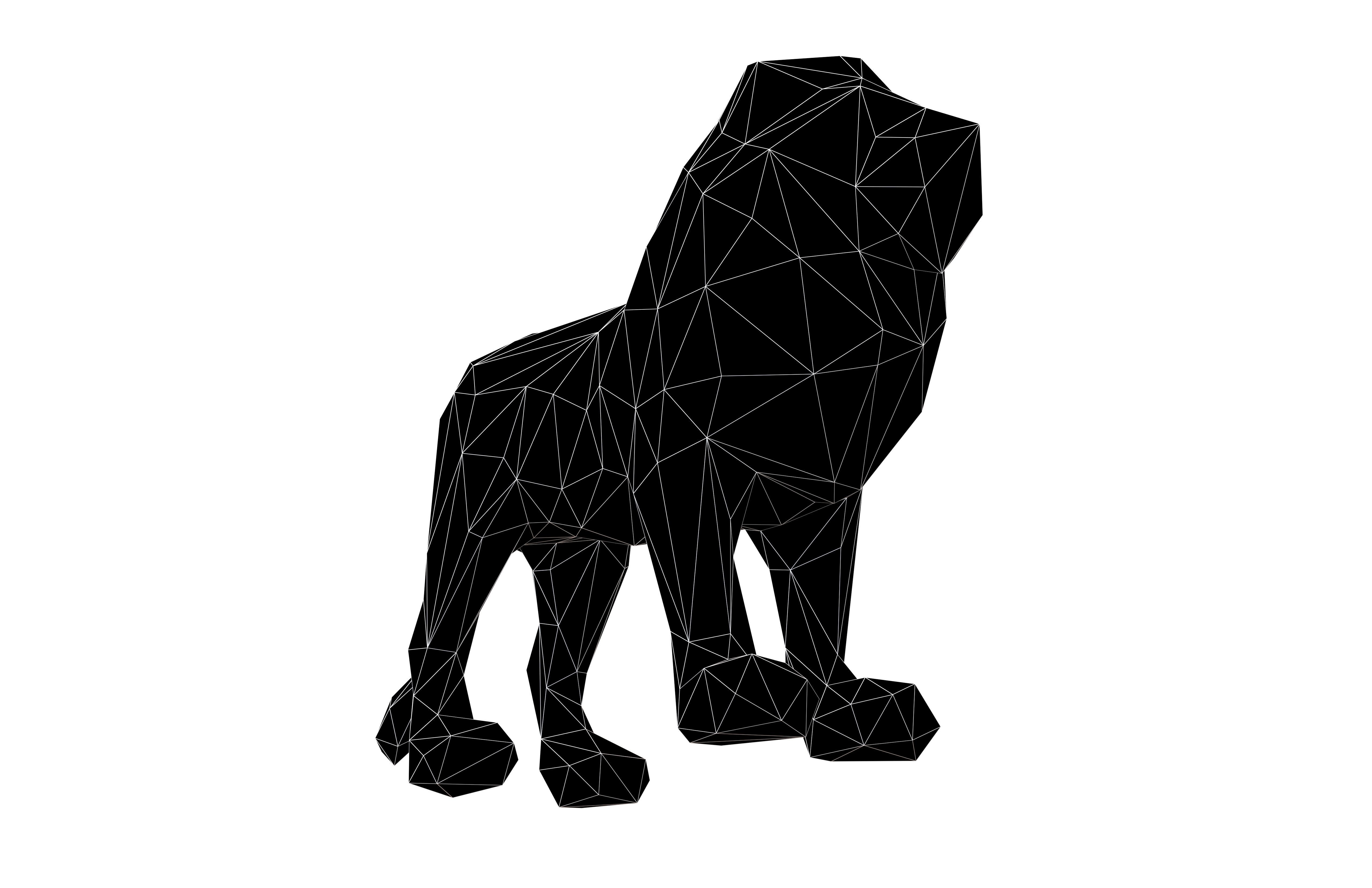 Styled Lion v1 002 Low-poly 3D model_5