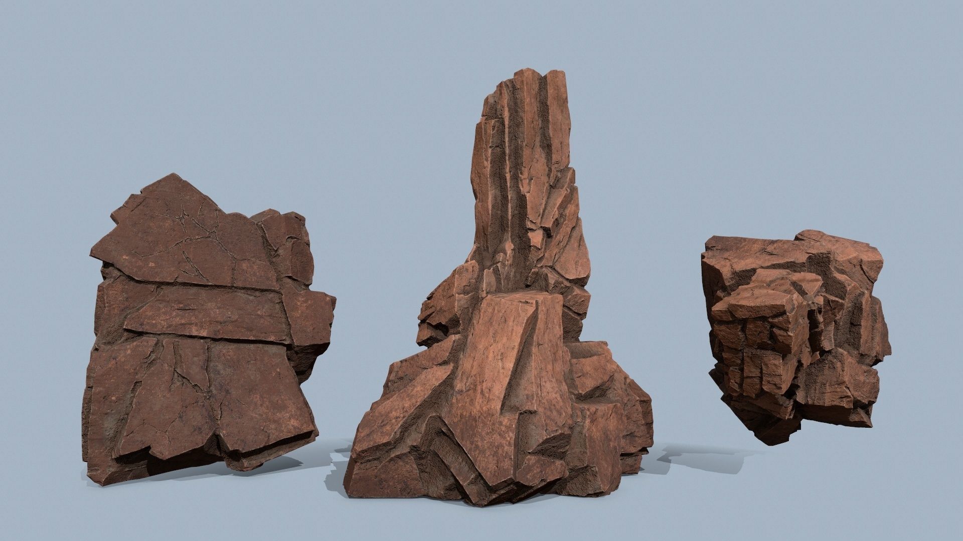 desert rocks Low-poly 3D model_12