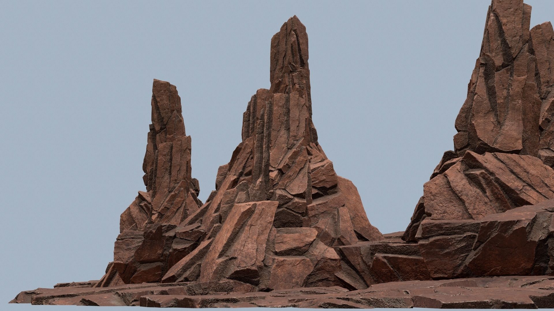 desert rocks Low-poly 3D model_1