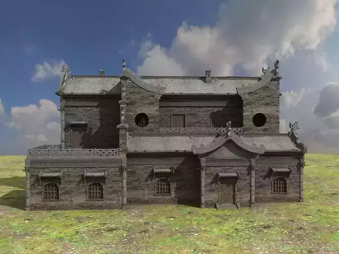 Brick wall structure house