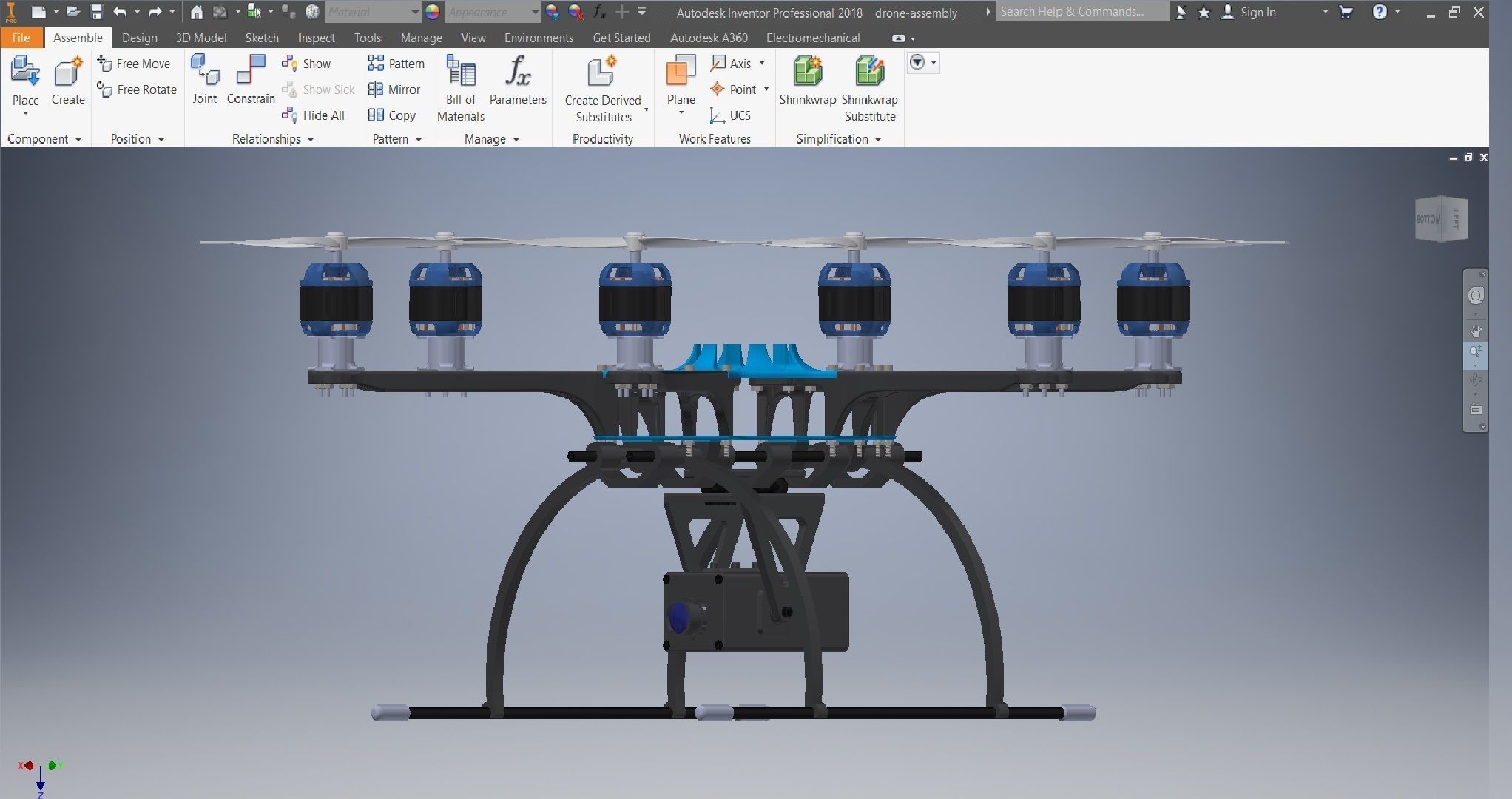 Flycam Drone Assembly  3D model_7