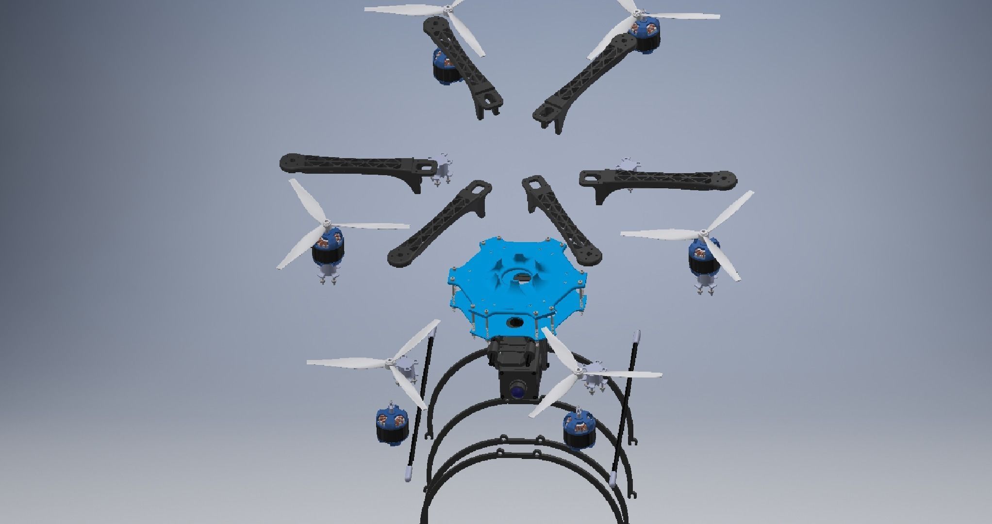 Flycam Drone Assembly  3D model_4