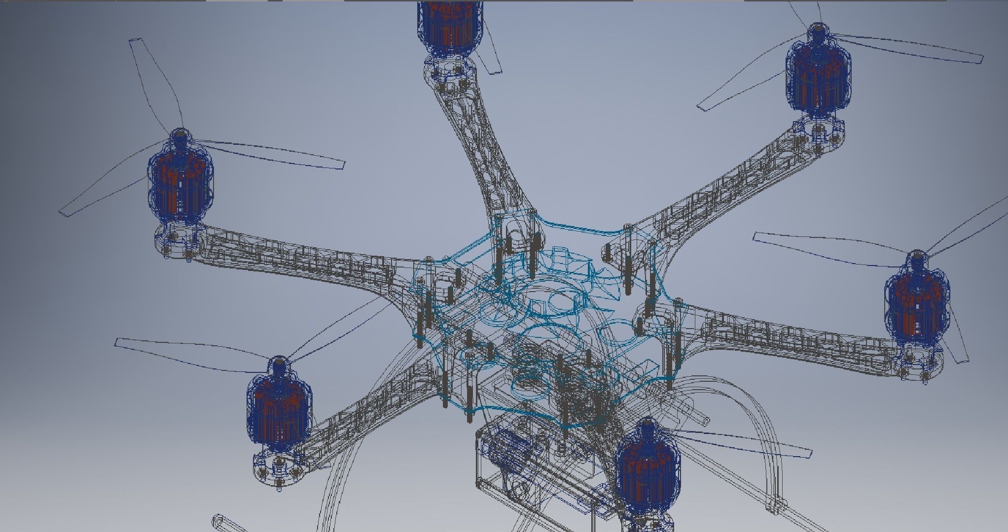 Flycam Drone Assembly  3D model_1