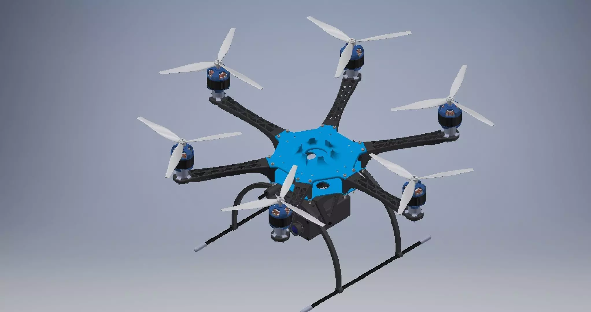 Flycam Drone Assembly  3D model_0