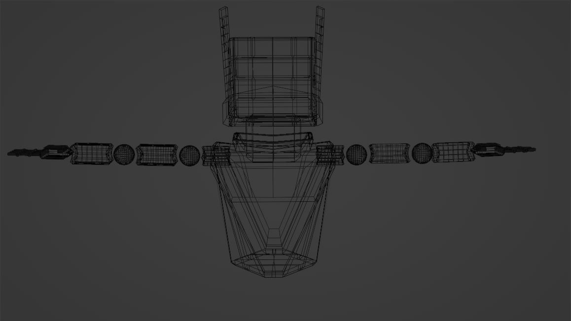 Male Robot Low-poly 3D model_7