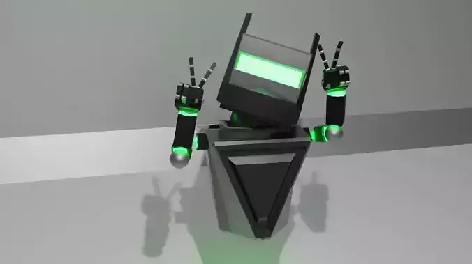 Male Robot Low-poly 3D model
