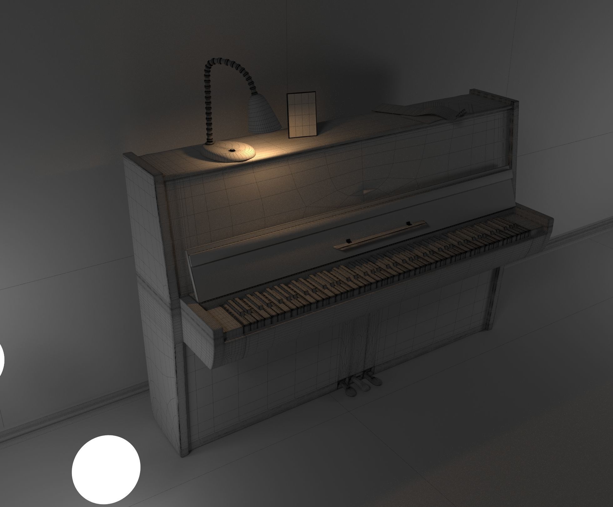 Piano 3D model_3