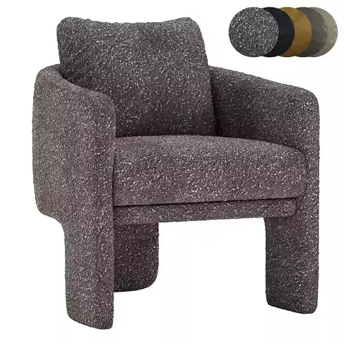 Efren Fabric Armchair 3D model
