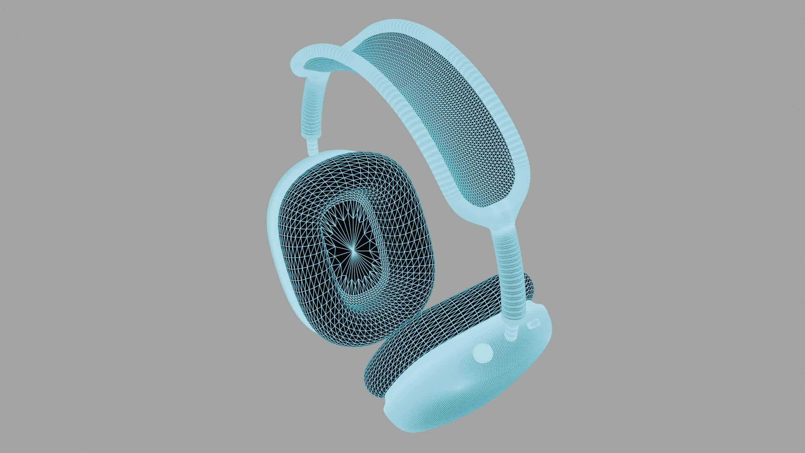 Airpods MAX Blue 3D model_8