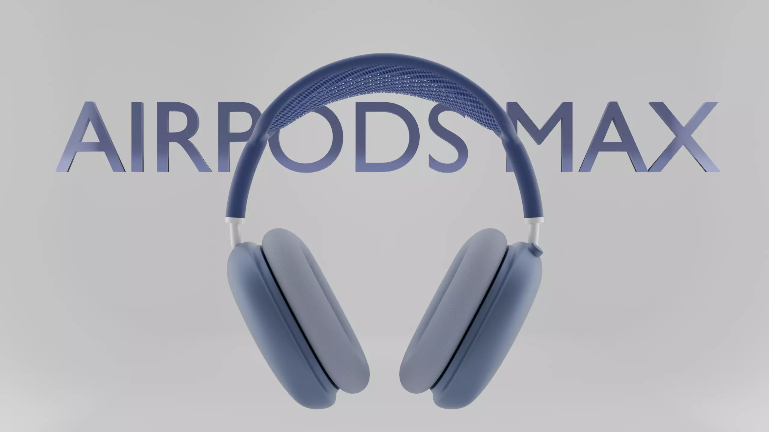Airpods MAX Blue 3D model_0