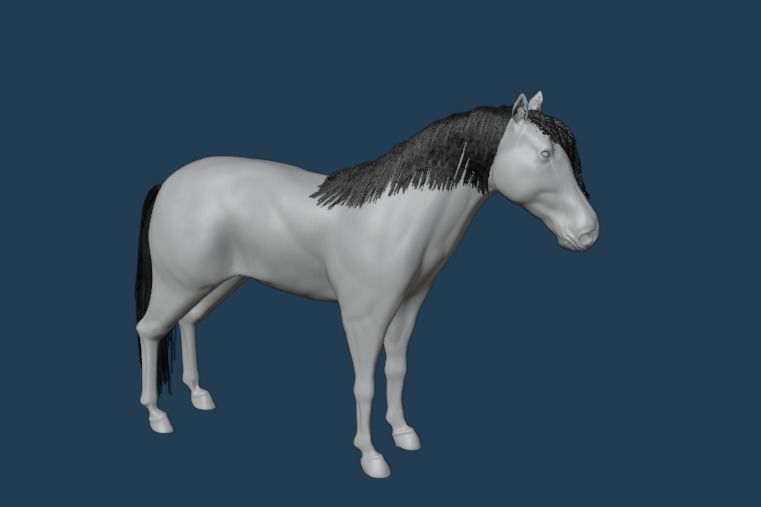 horse blender Free 3D model_2