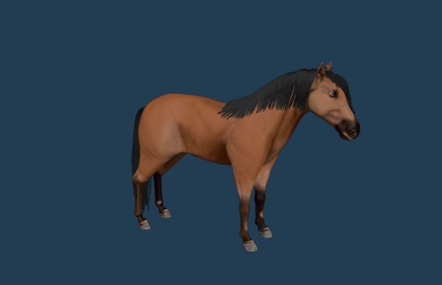 horse blender Free 3D model_1