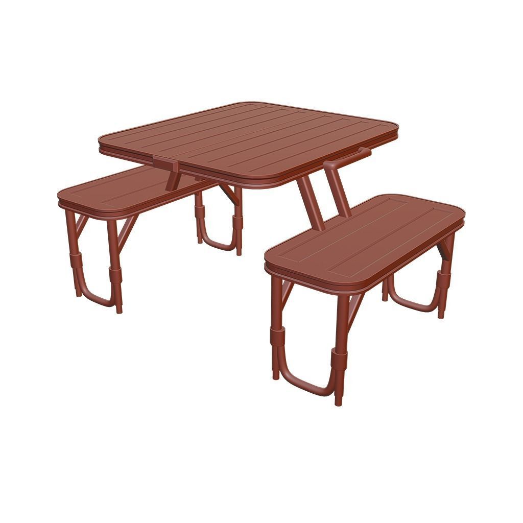 Foldable camping table Low-poly 3D model_4