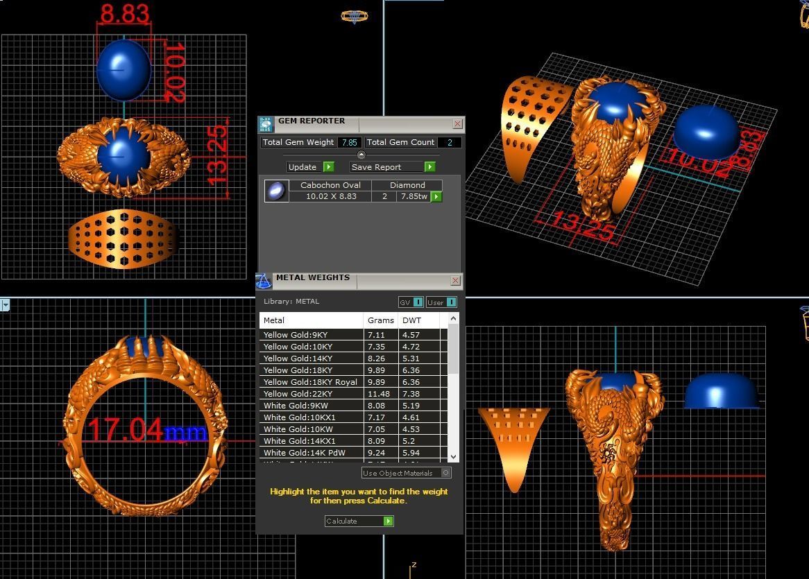 Dragon Rings with Phoenix ring 3D print model  3D print model_8