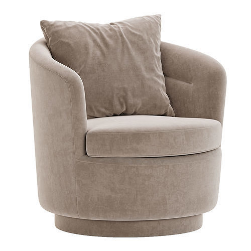 Viv Swivel Chair By westelm 3D model 2