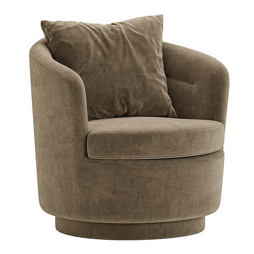 Viv Swivel Chair By westelm 3D model 6