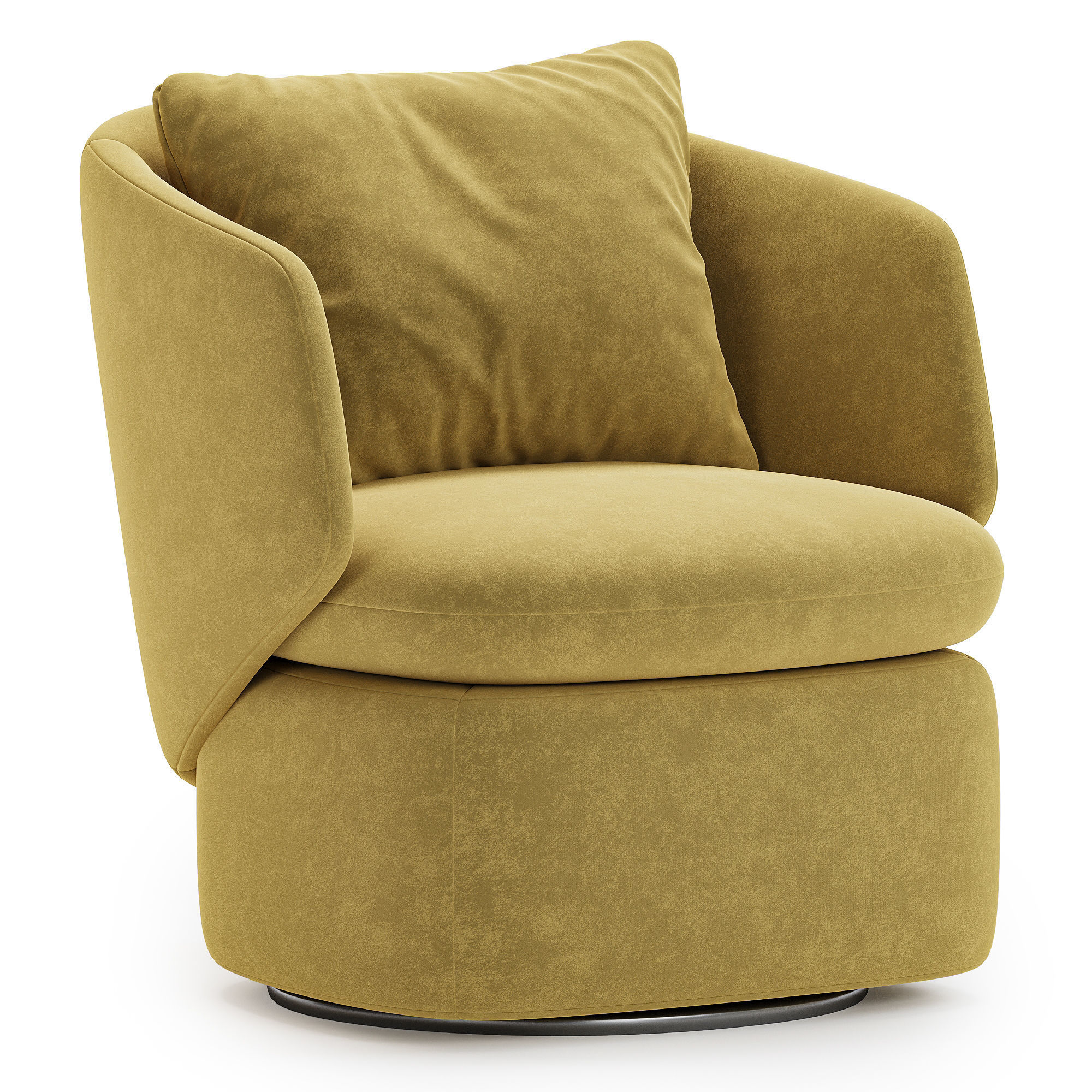 Crescent Swivel Chair By westelm 3D model_11