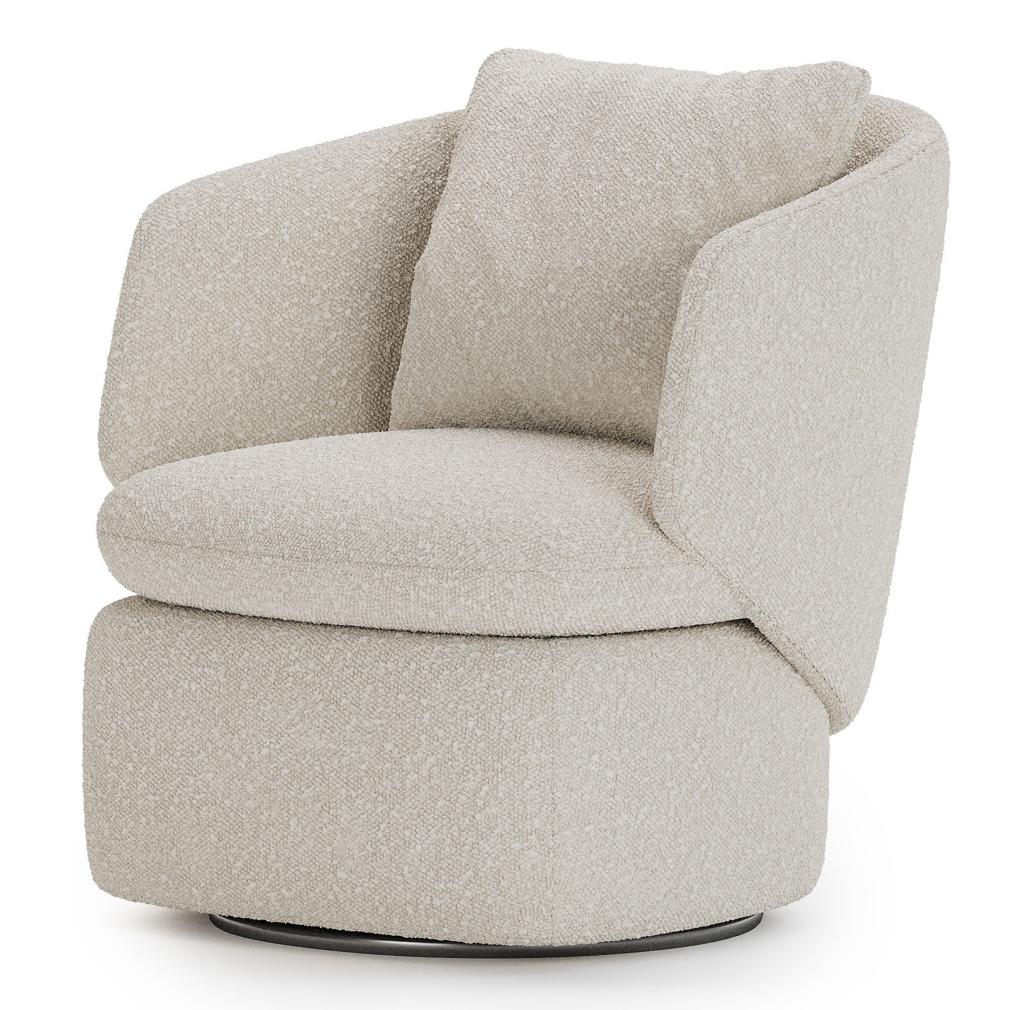 Crescent Swivel Chair By westelm 3D model_8