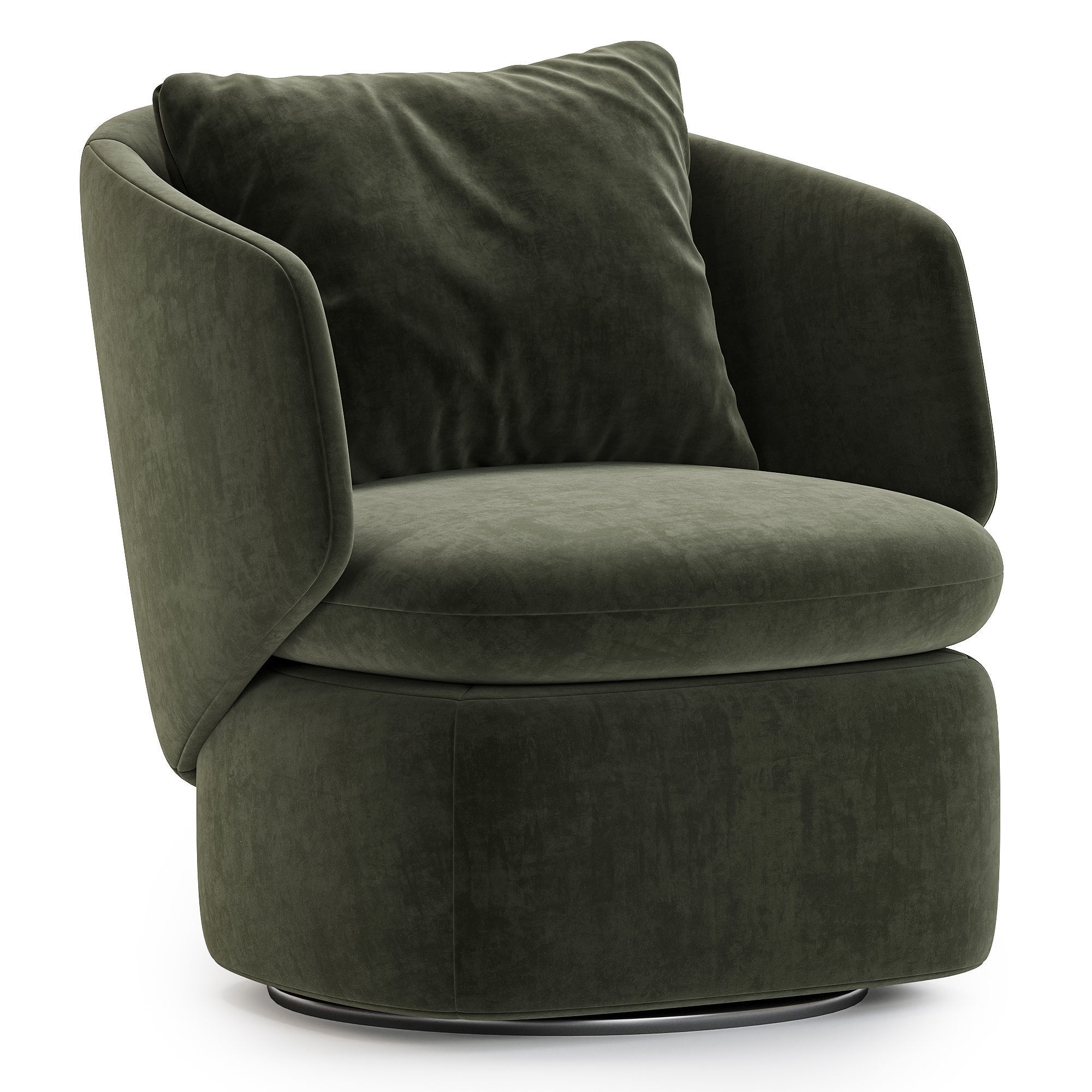 Crescent Swivel Chair By westelm 3D model_12