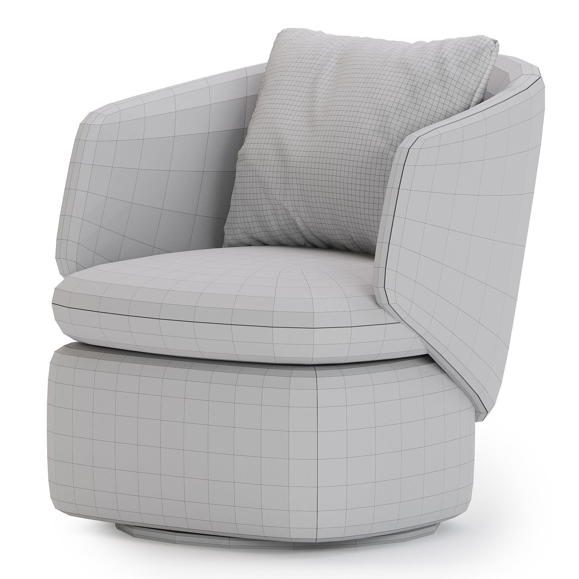 Crescent Swivel Chair By westelm 3D model_14
