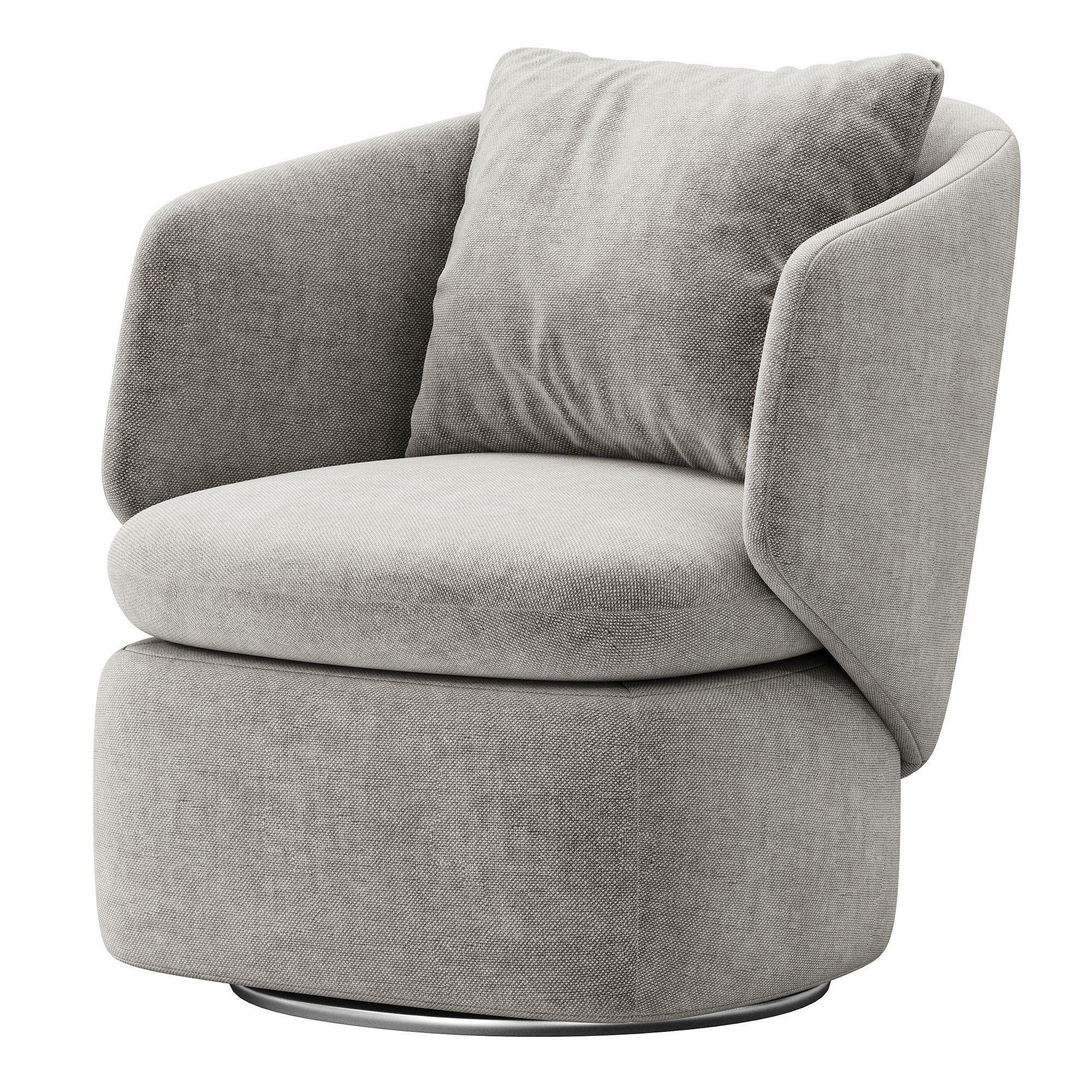 Crescent Swivel Chair By westelm 3D model_8
