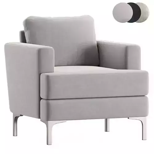 Upholstered Club Chair 3D model
