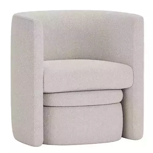 Braedin Upholstered Barrel Accent Chair Free 3D model