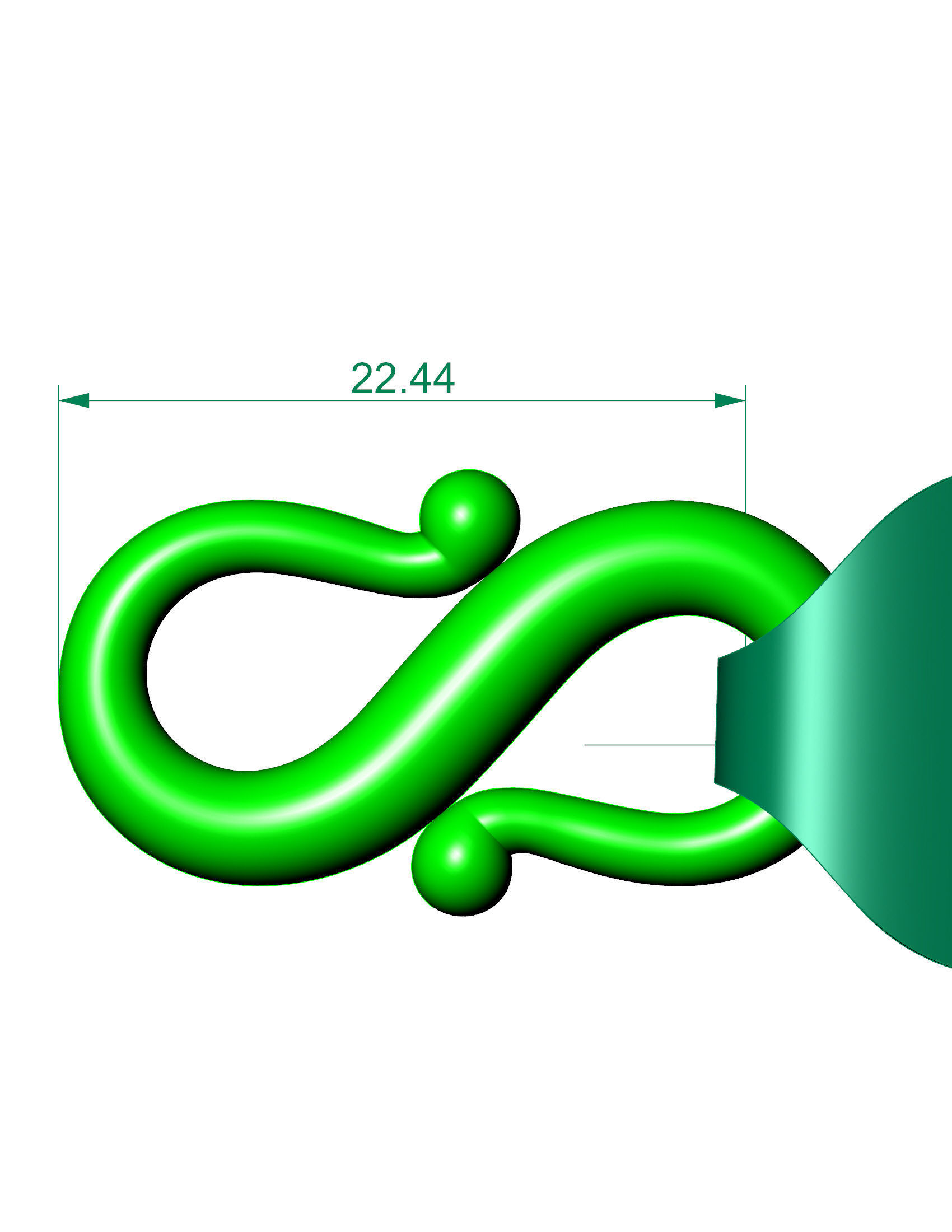 TOP SOLD NEW 3DCUBAN LINK PONG SET FOR BRACELET OR NECKLACE 3D print model_4