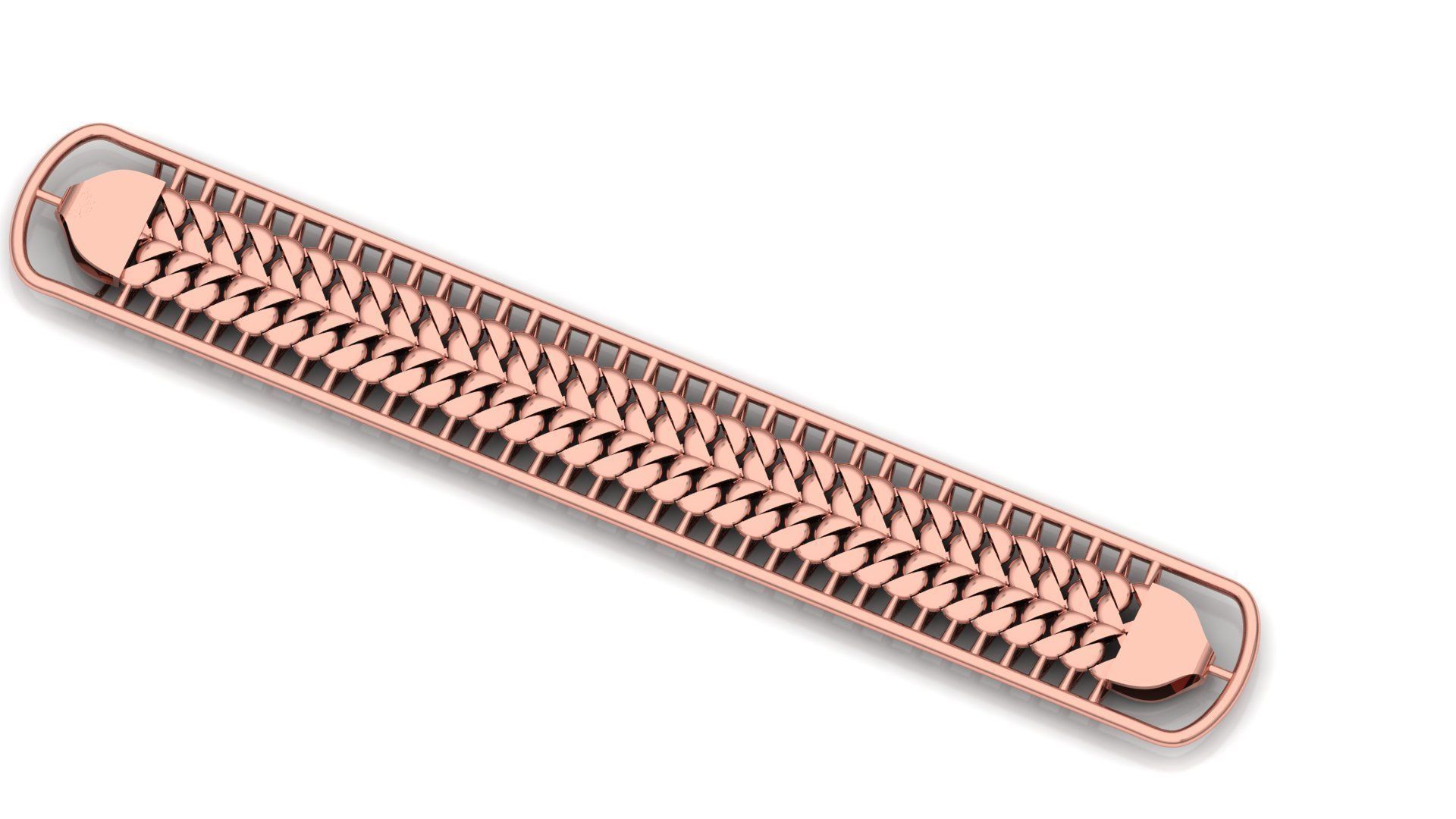 TOP SOLD NEW 3DCUBAN LINK PONG SET FOR BRACELET OR NECKLACE 3D print model_7