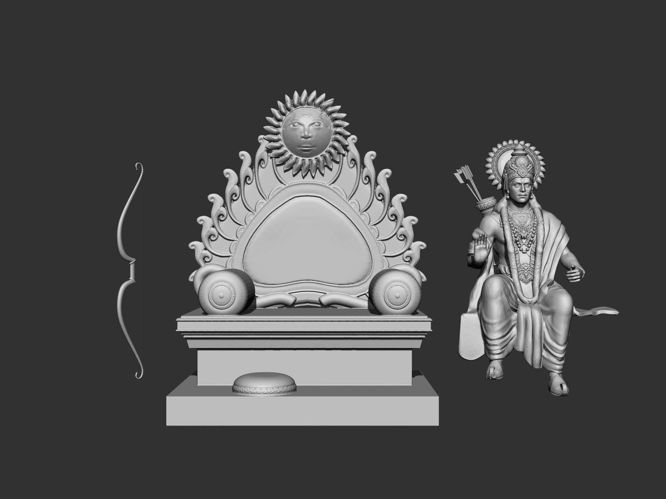 Lord Rama  3D print model_3
