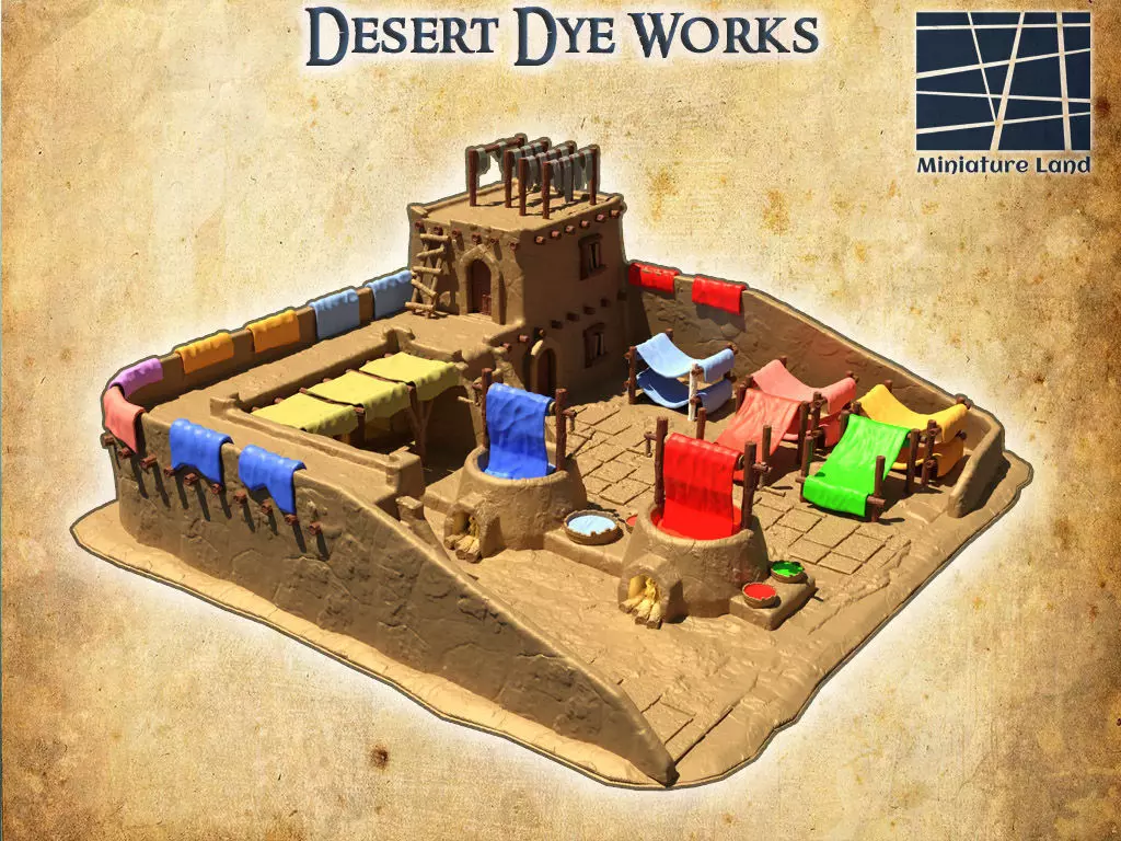 Desert Dye Works - Tabletop Terrain - 28 MM 3D print model_0