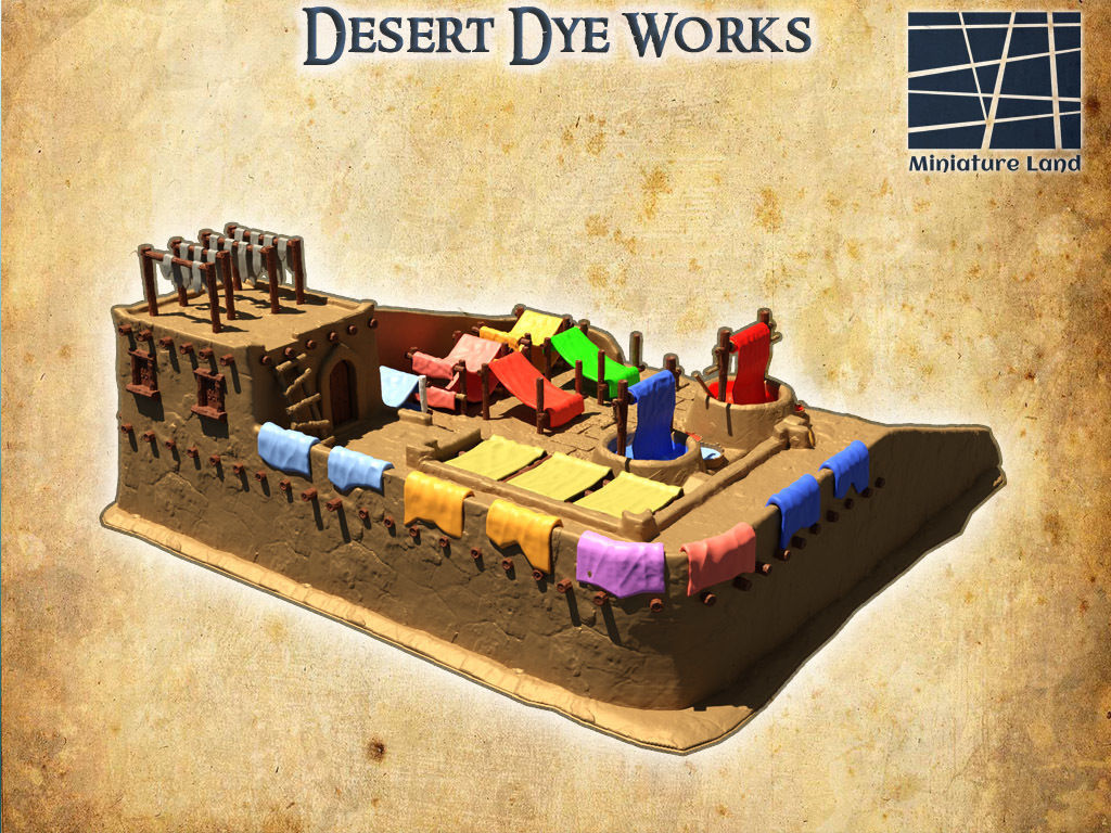 Desert Dye Works - Tabletop Terrain - 28 MM 3D print model_1