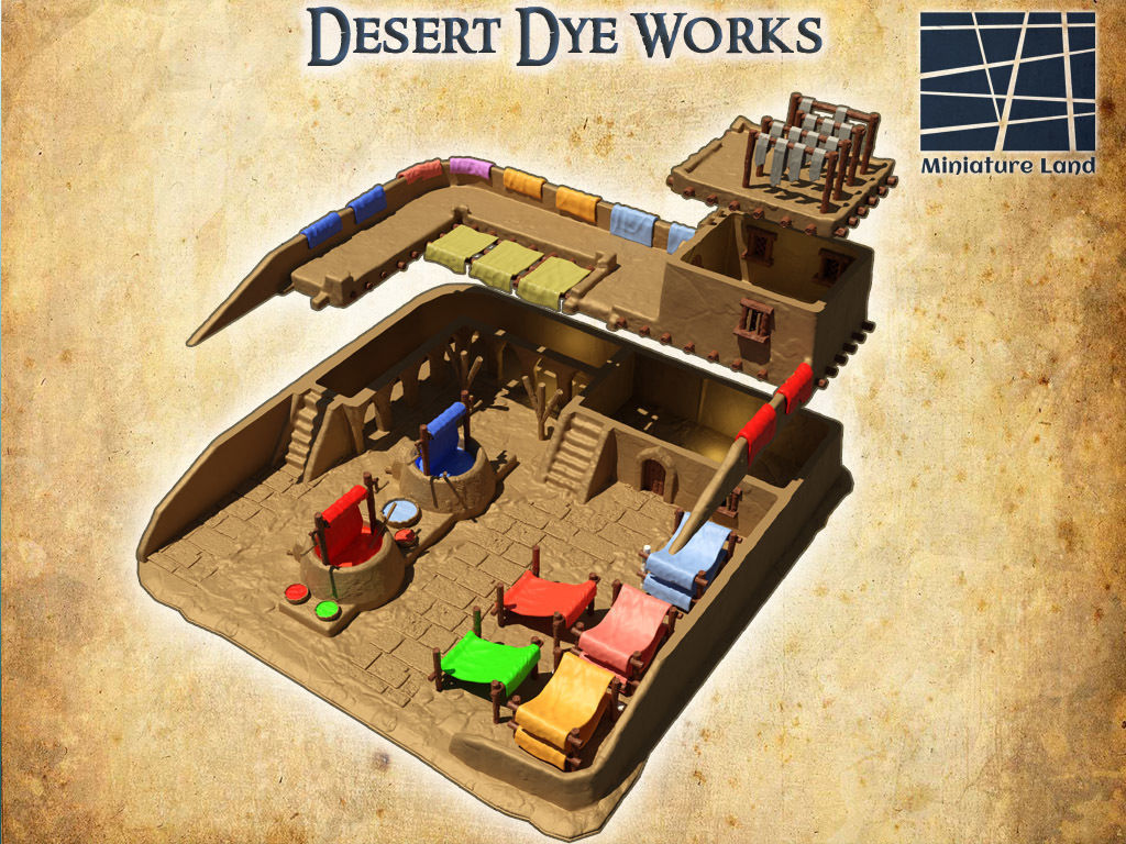 Desert Dye Works - Tabletop Terrain - 28 MM 3D print model_4