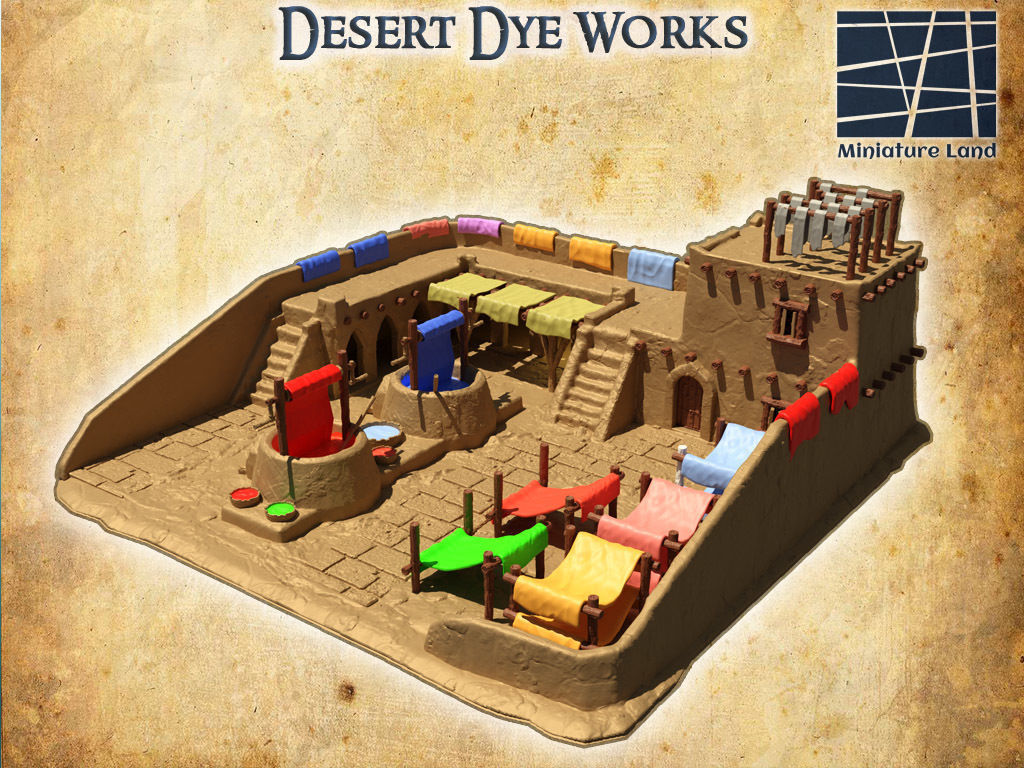 Desert Dye Works - Tabletop Terrain - 28 MM 3D print model_3
