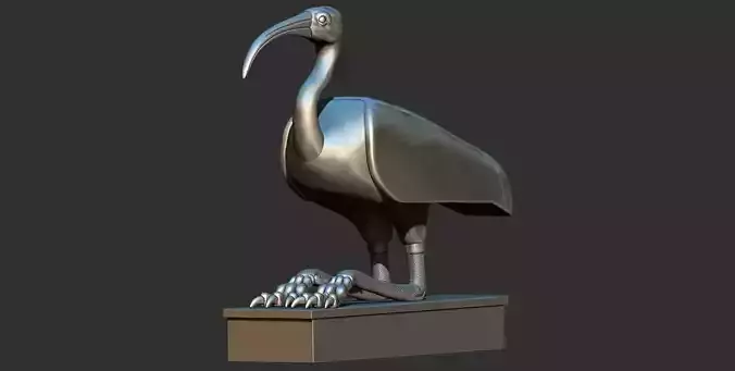 Thoth  Ibis Egyptian  pharaoh God 3D printable model 3D print model