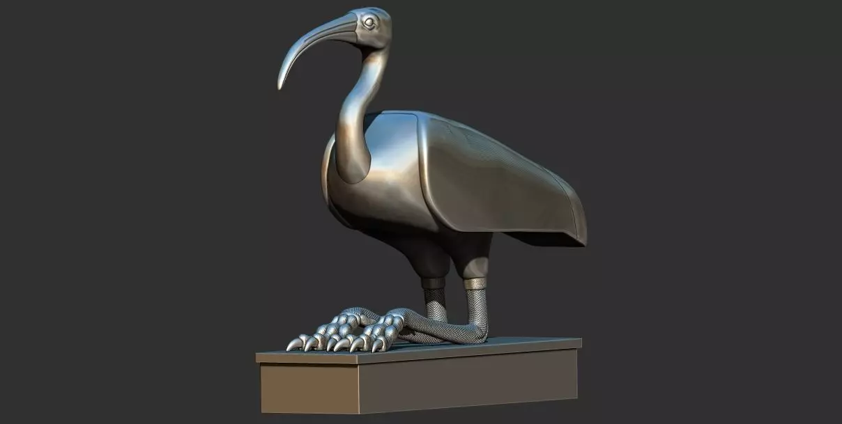 Thoth  Ibis Egyptian  pharaoh God 3D printable model 3D print model_0