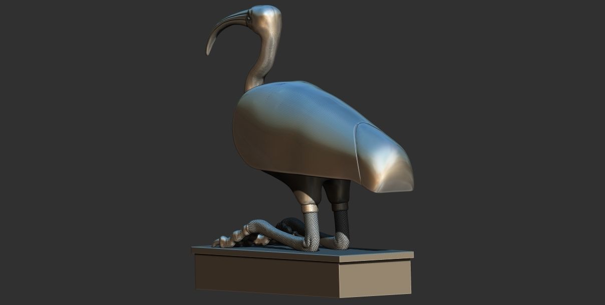 Thoth  Ibis Egyptian  pharaoh God 3D printable model 3D print model_4
