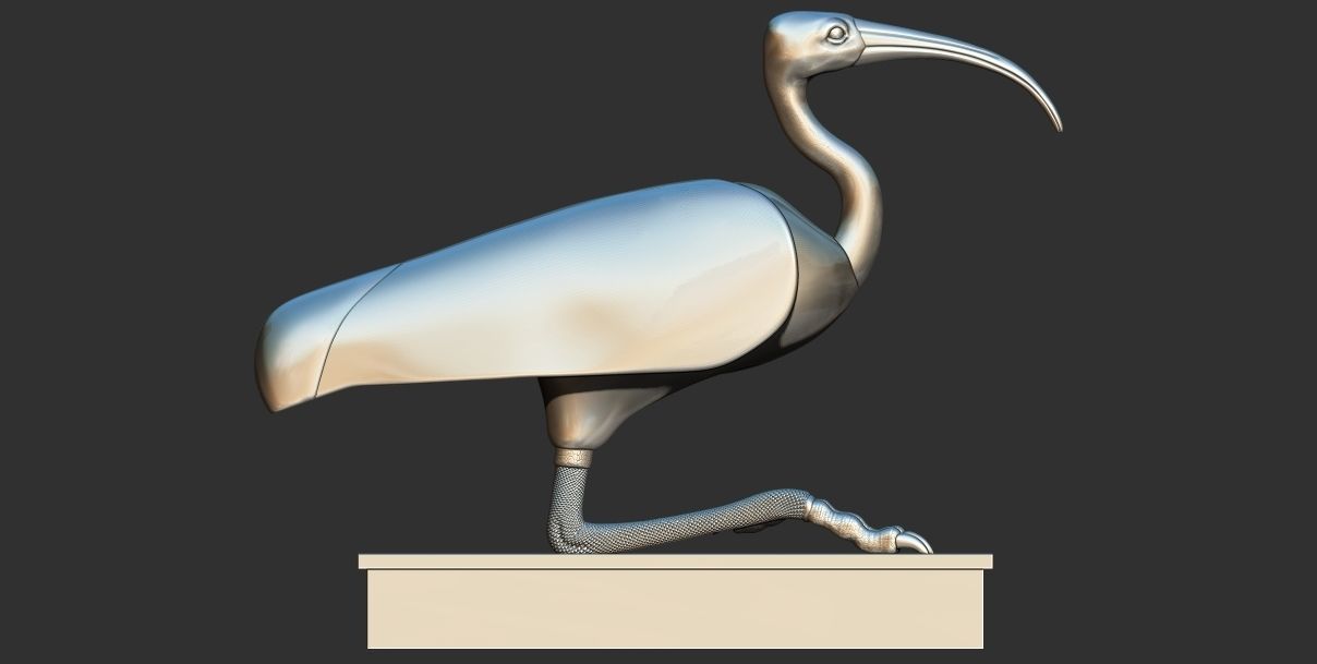 Thoth  Ibis Egyptian  pharaoh God 3D printable model 3D print model_1