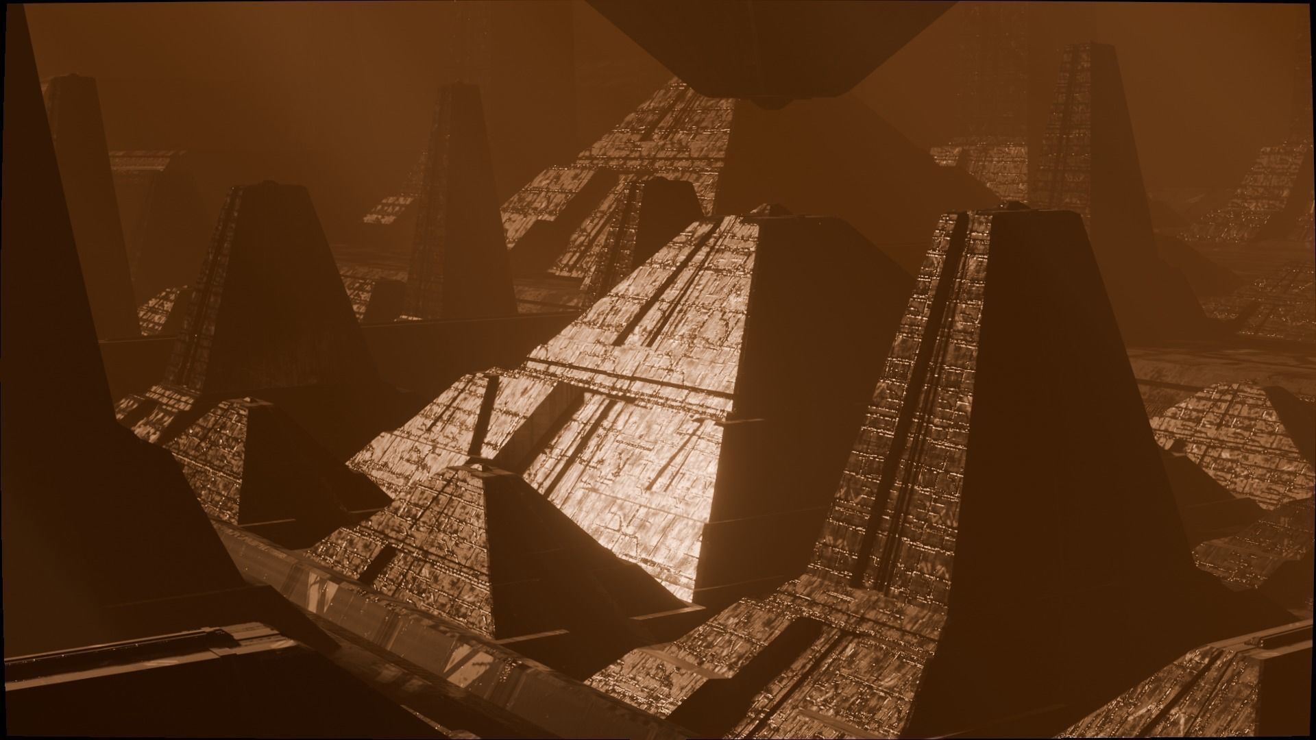 sci-fi city  Low-poly 3D model_2