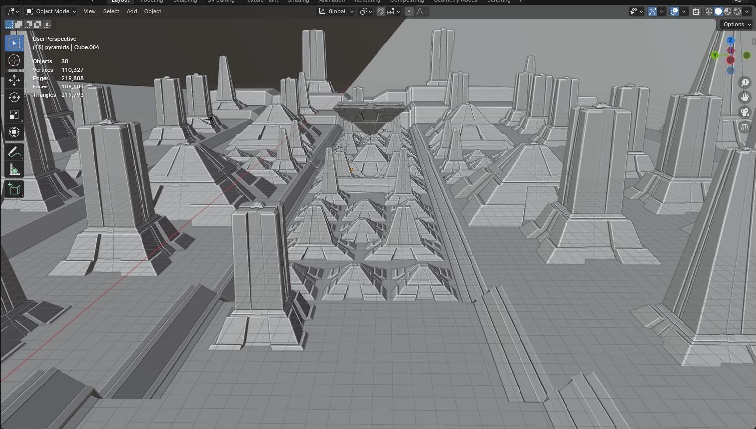 sci-fi city  Low-poly 3D model_16