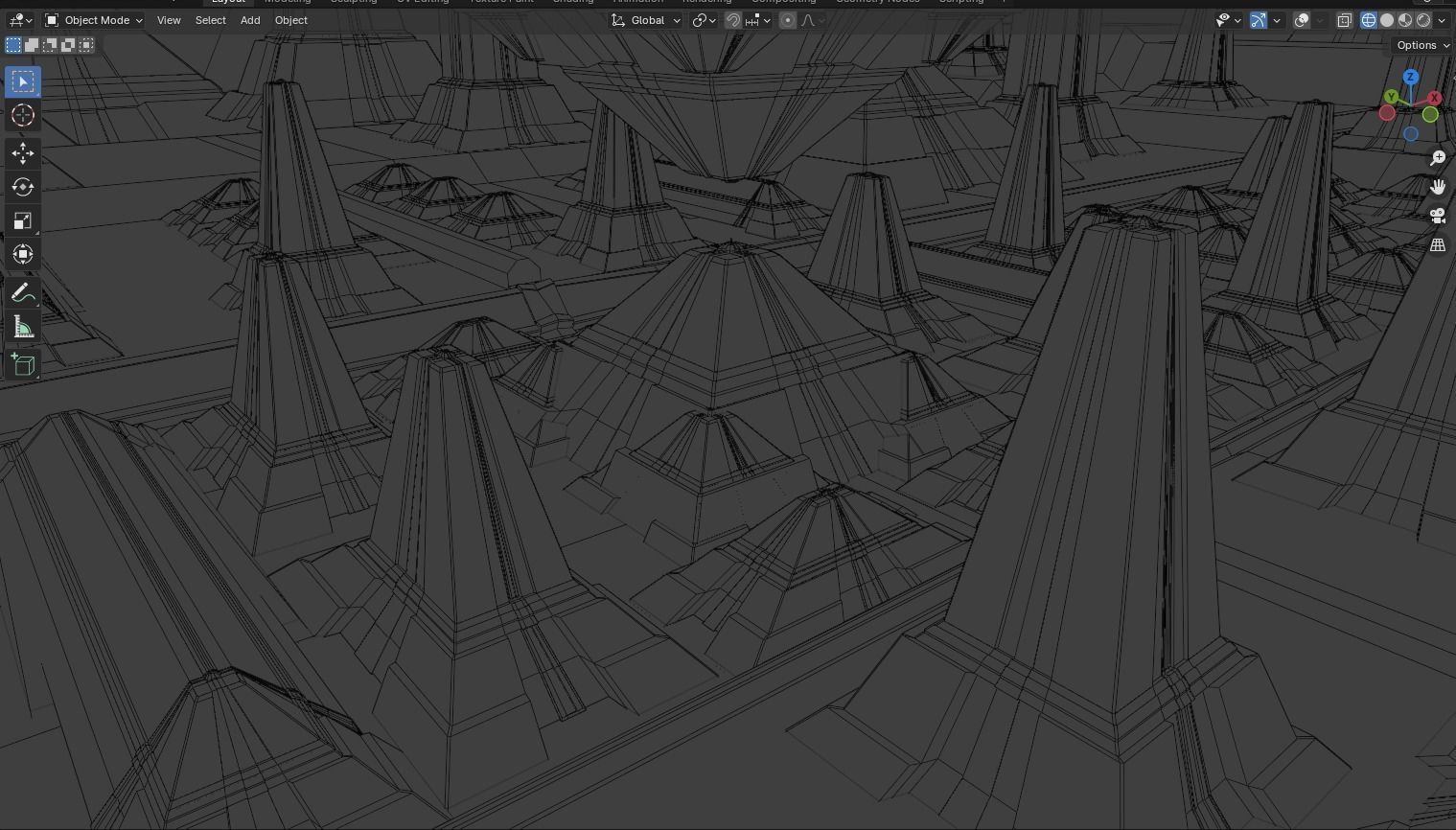 sci-fi city  Low-poly 3D model_19