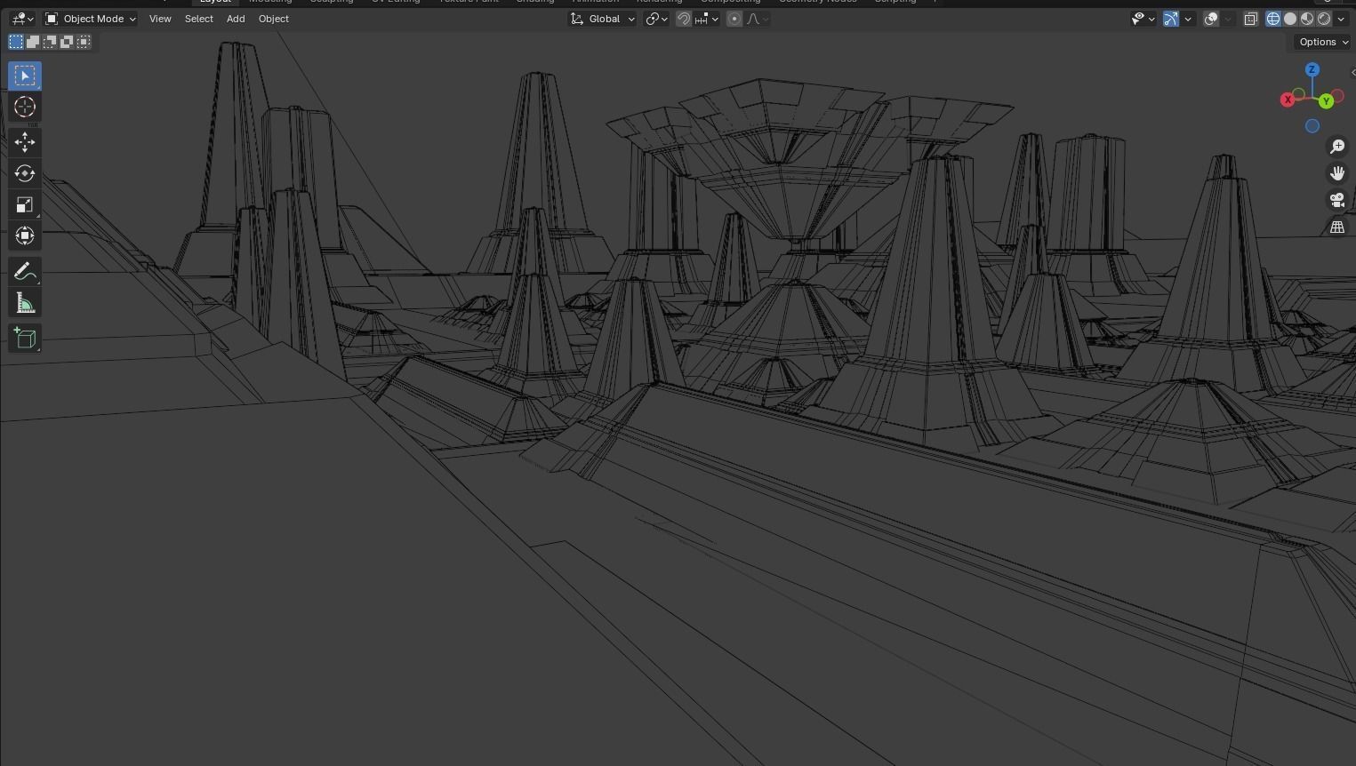 sci-fi city  Low-poly 3D model_22