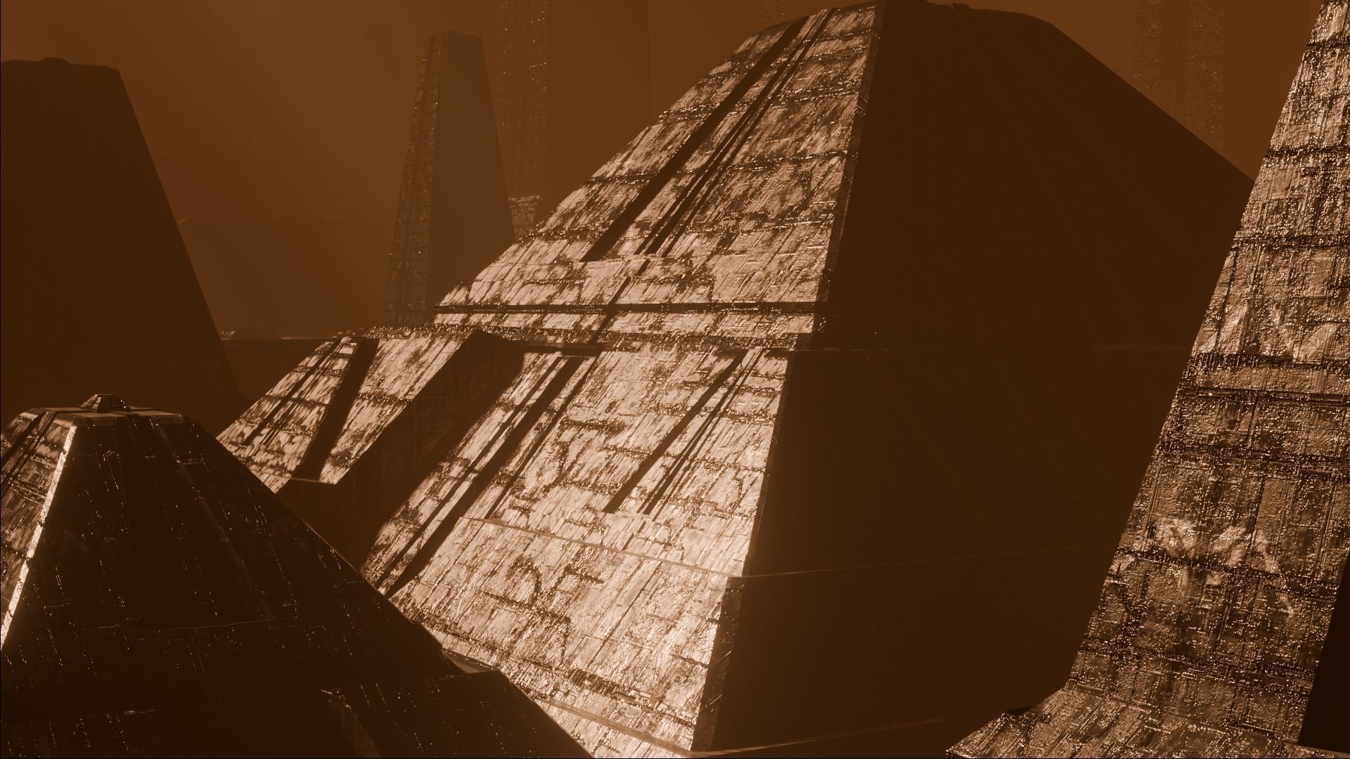 sci-fi city  Low-poly 3D model_5