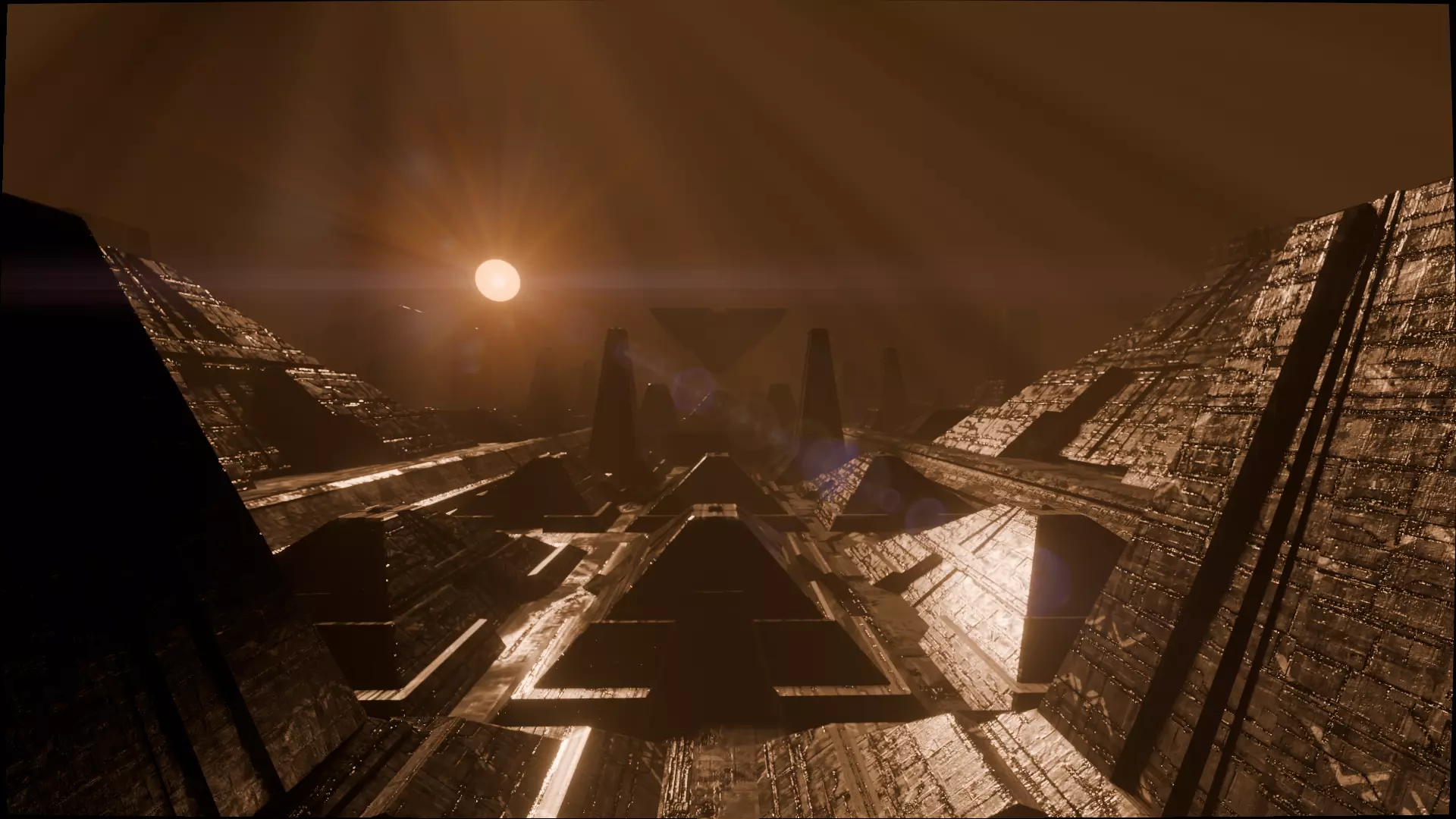 sci-fi city  Low-poly 3D model_0