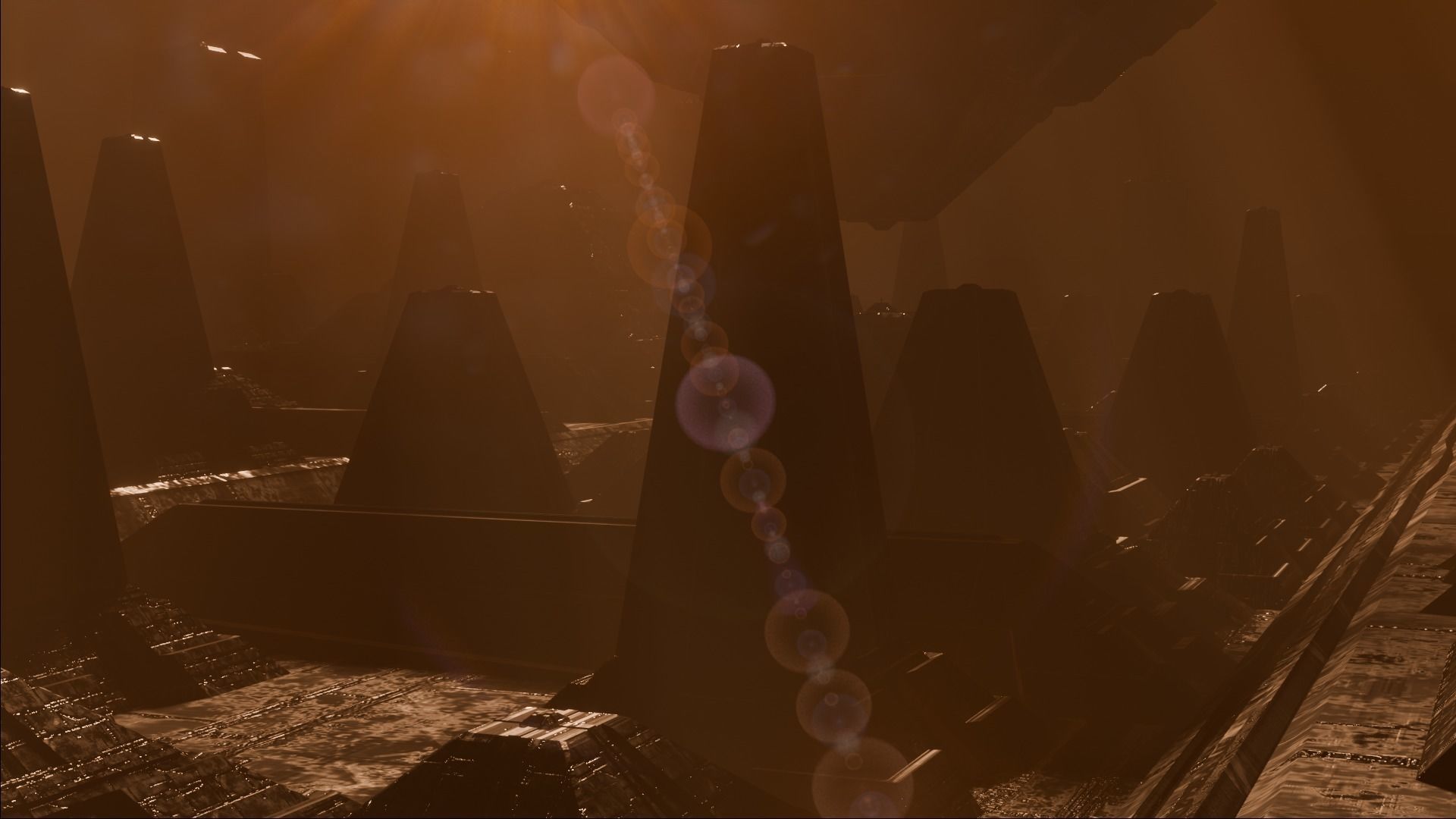 sci-fi city  Low-poly 3D model_8