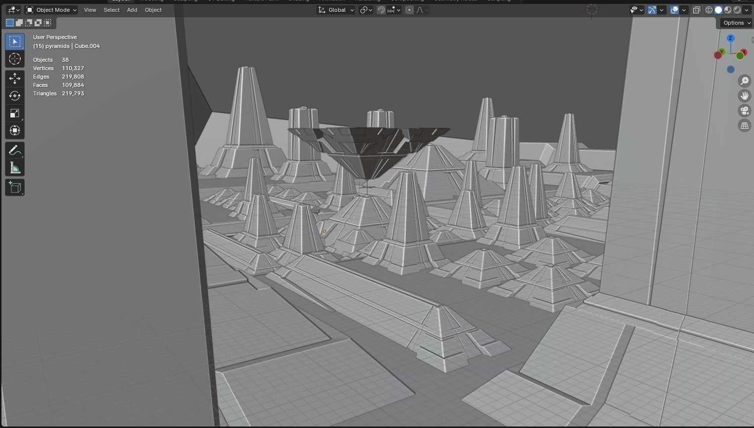 sci-fi city  Low-poly 3D model_15