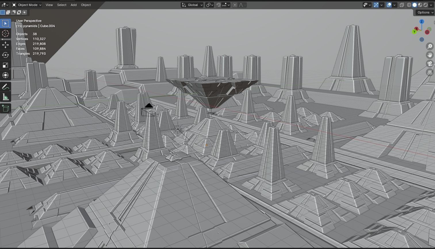 sci-fi city  Low-poly 3D model_14